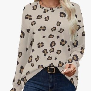 Cream Relaxed Long Sleeve Hoodie